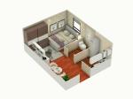 3 Bedroom Prefabricated House Log Cabins Wooden House Prefab Container House