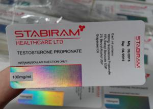 China Adhesive Sticker Labels / vial Vial Labels Glossy With Laser Line Stamped Finish factory