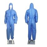 Blue S-2XL Safety Disposable Protective Coverall Clothing SMS Medical Coverall