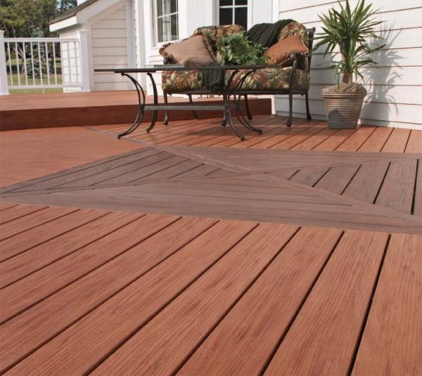 Environmental Wpc Composite Decking Boarding Resist UV And Antiskid