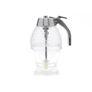 Wholesale 200ml Transparent Glass Syrup Honey Dispenser honey jar