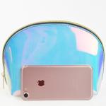Transparent TPU Toiletry Washable Iridescent Holographic Bag