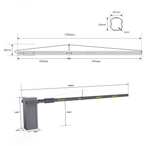 China 12-Meter Ultra Long Arm Barrier DZ-2307 Durable for Large-Scale Vehicle Traffic Access Control on sale