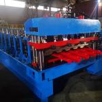 Electric Steel Galvanized Roofing Sheet Roll Forming Machine 220V With Hydraulic