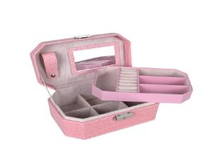 China Octagonal Shaped Jewelry Packaging Boxes Crocodile Grain Faux Gift Presentation factory