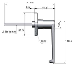 Die Casting Garage Door Handle Lock L Handle Cabinet Lock For ToolBox