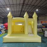 Inflatable White Wedding Bounce House with Blower PVC Bouncy Castle Jumping Bed