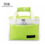 Travel Use Classic Canvas Lunch Cooler Bag With Hard Liner