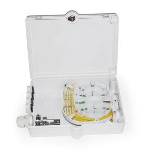 FTTH 8 Cores Fiber Optic Distribution Box with Optional Adapters and Pigtails for Wall or Pole Mounting