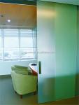 QJY20240308-01 Edge Frosted Glass for Hotel Shower Enclosure Partition