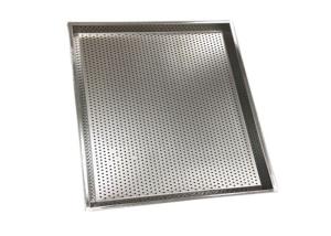 China Round Hole 316 Stainless Steel Perforated Trays Welded Sides 0.8mm Thick factory