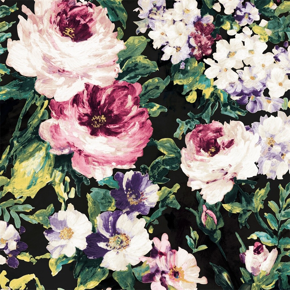 Pvc Vinyl Peelable Metallic Damask Wallpaper Non Pasted With Water Ink Printing
