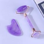 White Jade Face Roller , Rose Quartz Stone Roller 56g Free Sample