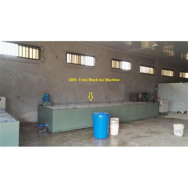 Water Cooling Commercial Ice Block Machine 10 Tons / Day BBI100 For Fishing Business