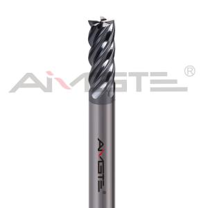 China 40 Degree 5 Flute End Mill 12mm Square End Mill Cutter 0.4μm For Finish Milling factory