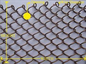 China Metalic Chain Link Wire Mesh , Hanging Room Mesh Screen Curtain UV Resistant factory