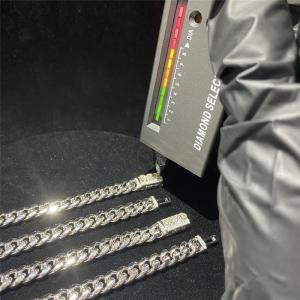 China Custom Name Moissanite Cuban Link Bracelet S925 Sterling Silver Vvs Diamond Necklace factory