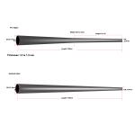 Plain UD Carbon Fiber Pro Taper Snooker Cue Golf Shaft Tube for Low Deflection