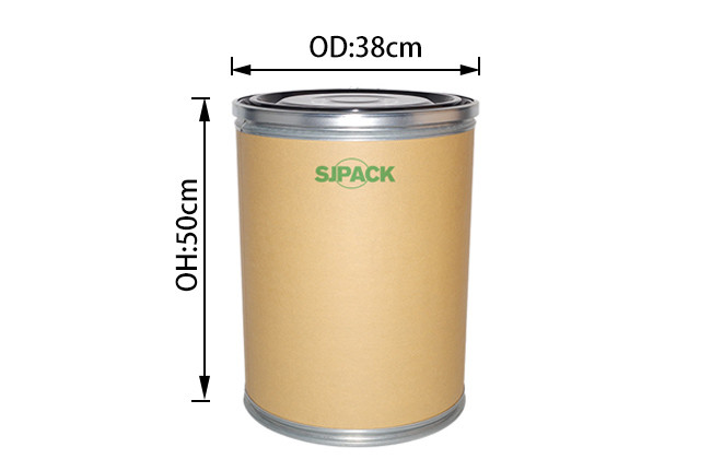 25kg Chemical Powder Fibre Barrels Transportable Kraft Paper Fibre Shipping Drums