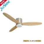 52" Modern Wood Blades Ceiling Fan with Lights and Remote Control Standard Wind