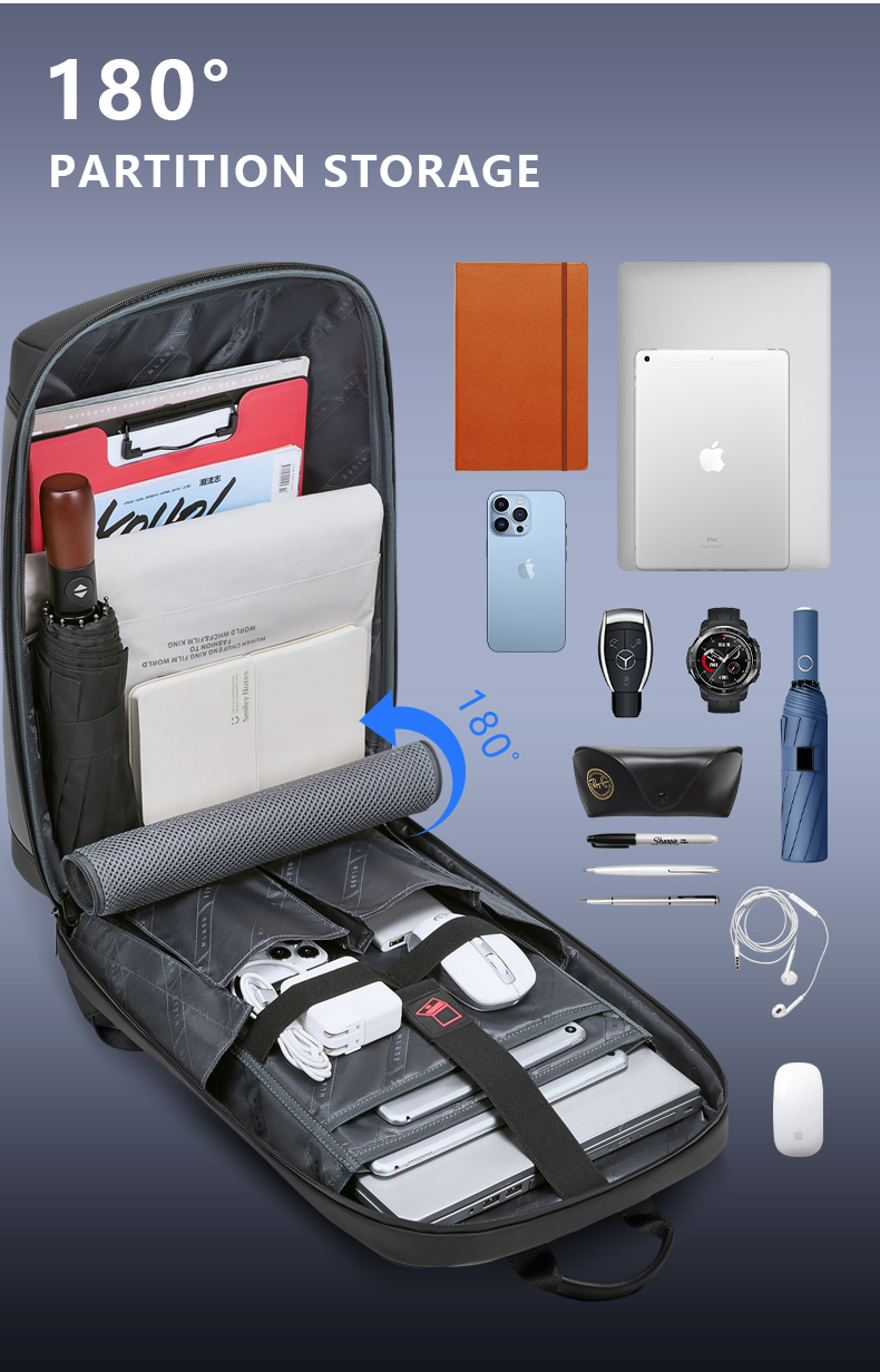 Customization Travel Men'S Waterproof Business Backpack 20-35 Litre