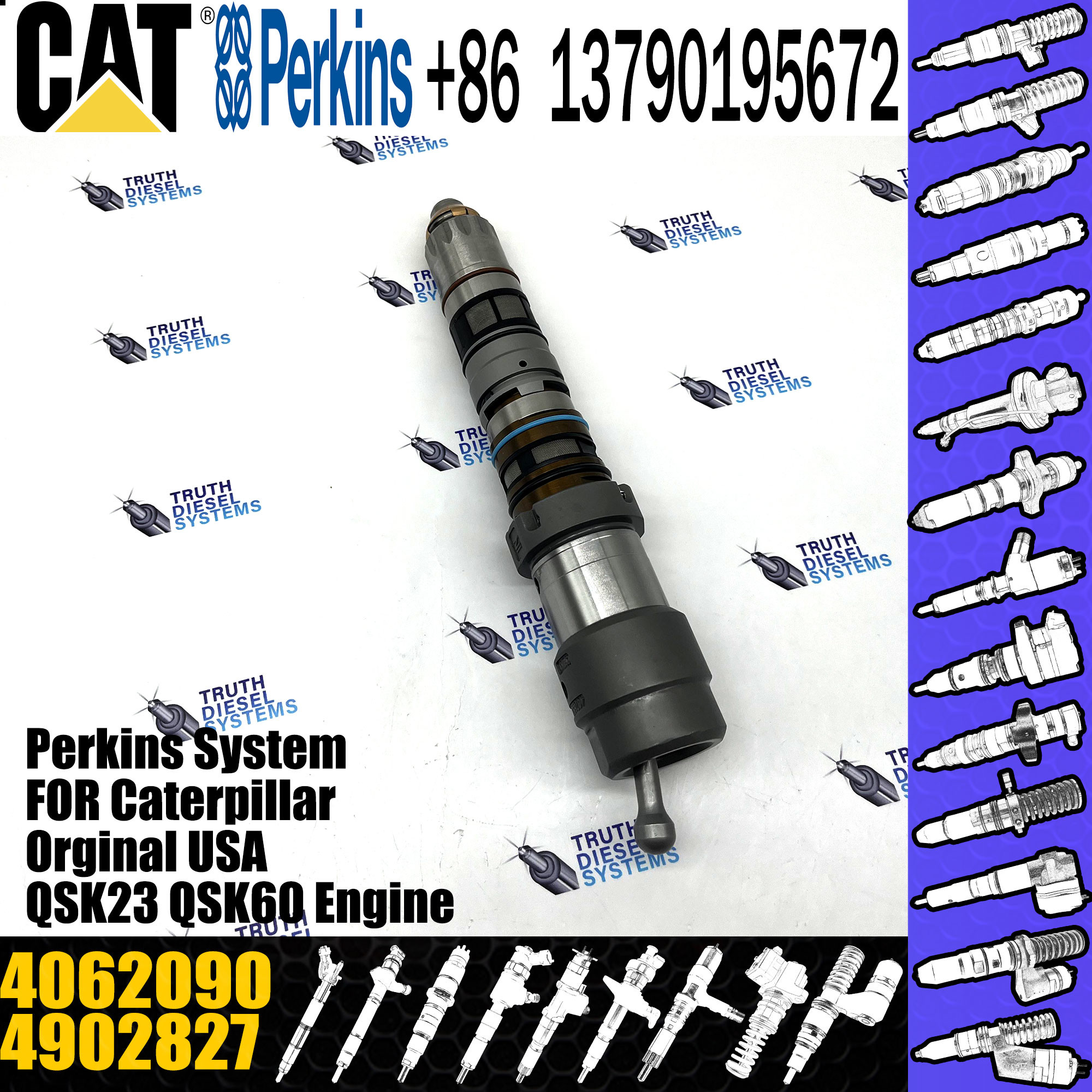 Excavator Cummins Diesel Injector 4902827 Diesel Engine Spare Part