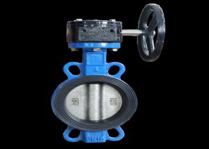 China Wafer Type Butterfly Valve Worm Gear Pinless Cast Iron 1.0/1.6Mpa factory