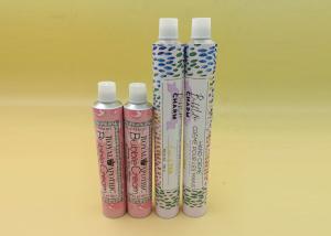China Collapsible Aluminum Cosmetic Tubes Open / Elongated / Sealed Nozzles factory
