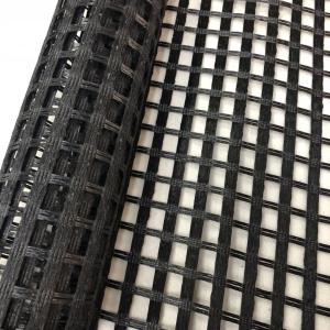 China Black Ground Stabilisation Mesh Fiberglass Geogrid for Cement Pavement factory