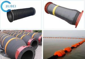 China Flexible Dredging Hose Dredger Discharge Sand Mud Hydraulic Rubber Hose 10inch 11.8M factory