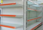 Top Cover Advertising Box Cosmetic Display Racks Cold Rolled Steel Cream White