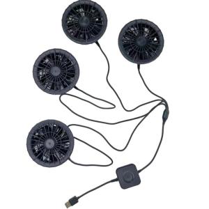 China Summer Cooling Jacket Fan With 4way Cables / One Power Cable Connect 4 Fans factory