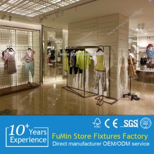 China factory shelves rotating display/ shop clothes hanger stand/ pegboard shelf factory