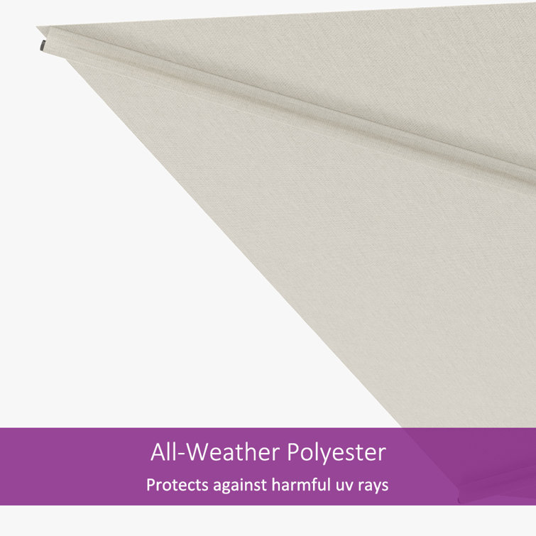 Modern Design Rectangle Balcony Sun Shade Umbrella with Waterproof Canopy by AJUNION