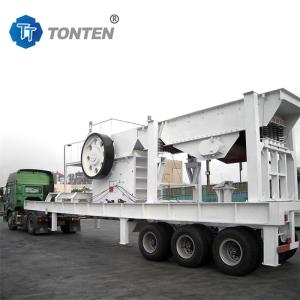 China Mobile Stone Jaw Crusher Line Limestone Crushing Plant With Diesel factory