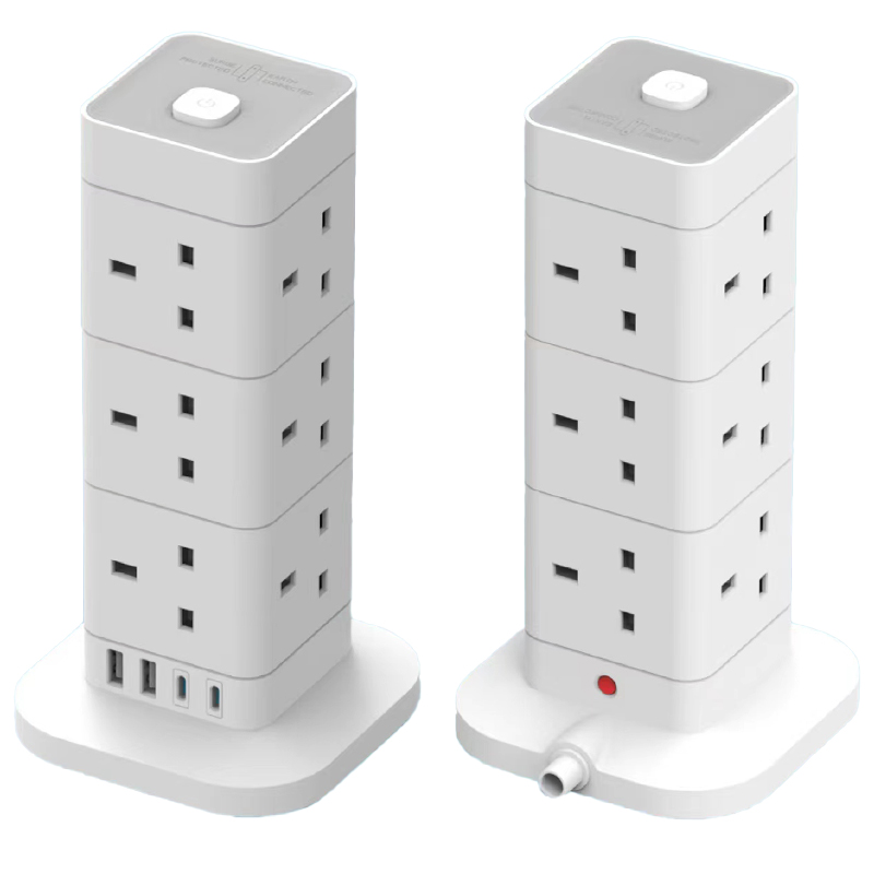 Multi Layer Outlet Plug Adaptor Power Socket Tower with Customized 2500W Rated Power