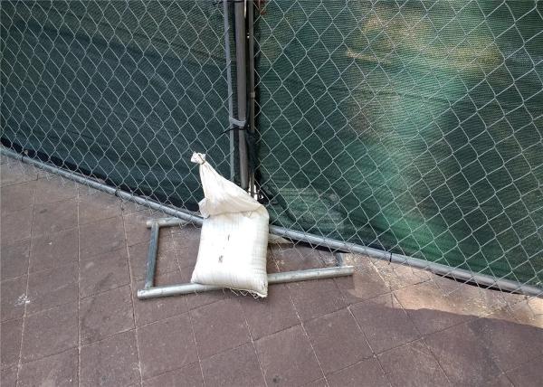 6'x12' temporary chain link fence steel tubing 1½"(38mm) 1⅗"(40mm) mesh 2"x2"/