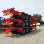 12R22.5 Tire Skeleton Chassis Semi Truck Trailer with 4/8/12 Twist Locks in
