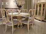 Upholstered French Style Fabric or Leather Wooden Dining Chair