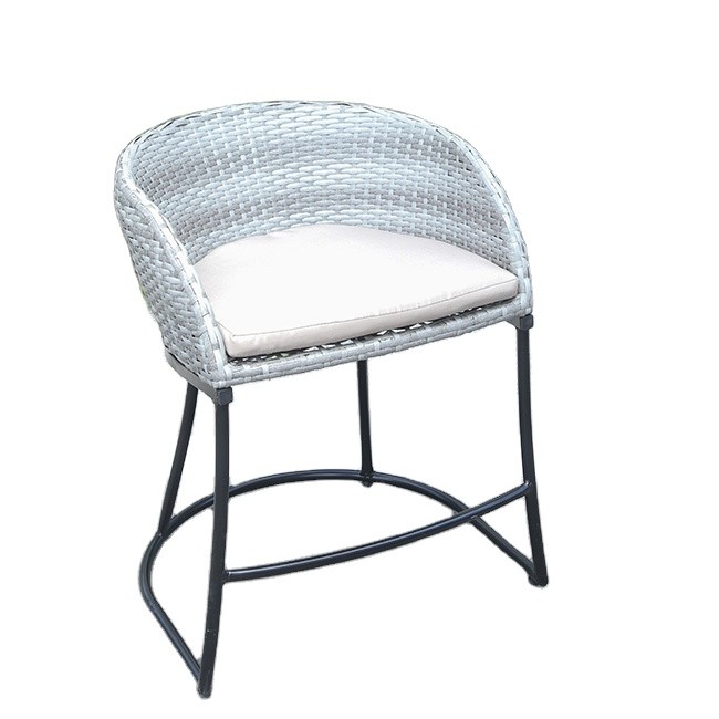 Single Chair Nordic Style Tall Counter Furniture Metal Velvet High Back Chair