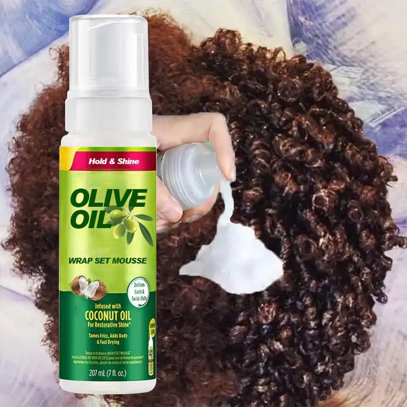 Olive Oil Mousse Unisex Hair Mousse Olive Homecurly Wigparty Styling Curly Hair Strong Hold Extension Locks Hair Extensions For Braids