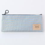Custom Printed Logo Promotional Cotton Fabric Student Pencil Pouches With Zipper