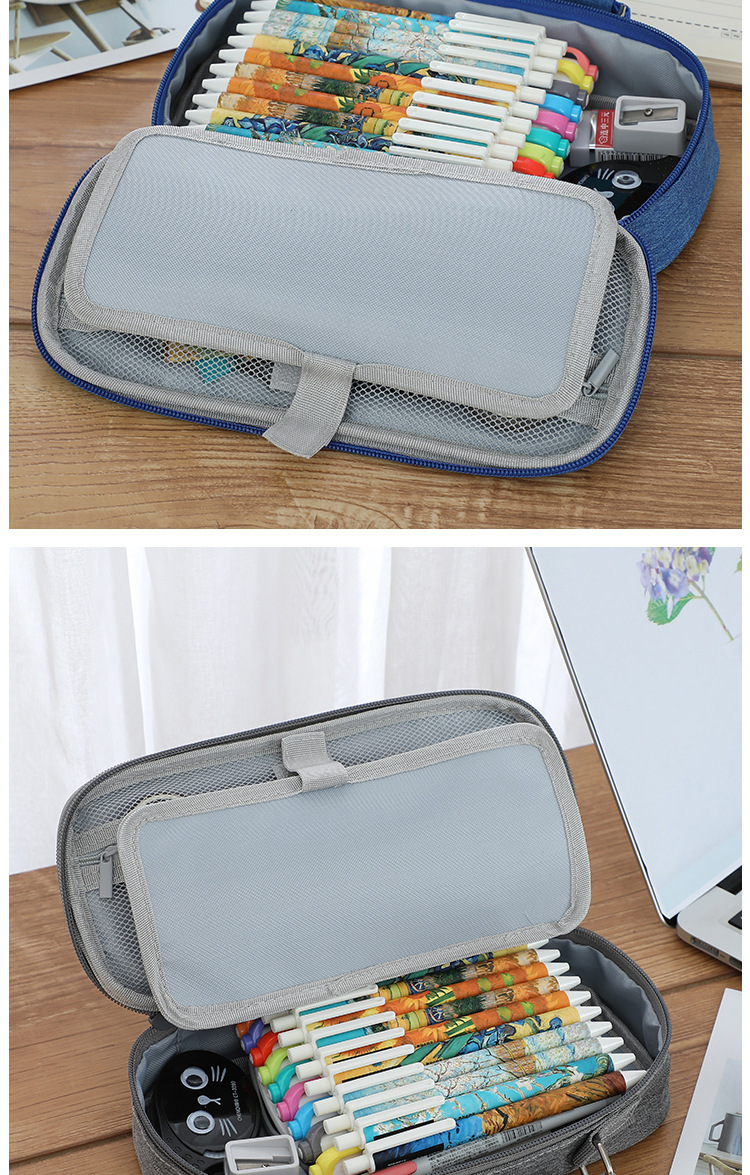 OEM Oxford Large Pencil Case Big Capacity Pencil Pouch for Teen Boys Girls School Students