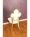 Popular Middle East Stainless Steel Wedding Events Leather Back Dining Chair