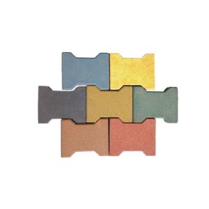 China Outdoor Recycled Rubber H-Shaped Floor Tile and Horse Stable Rubber Floor with Interlocking Design on sale