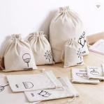 Personalized Colorful Small Muslin Cotton Fabric Bag Drawstring Pouch