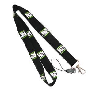 China Sport Games Safety Break Plain Black Lanyard Neck Strap Pantone Colored factory