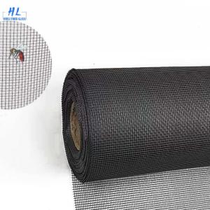 China 15m Mesh Size Customizable Fiberglass Insect Screen Color Black factory
