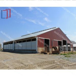 China Easy Install Prefab Barns And Sheds , Metal Cattle Shed Construction factory