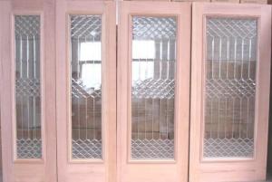 China New design decorative door glass with zinc caming factory